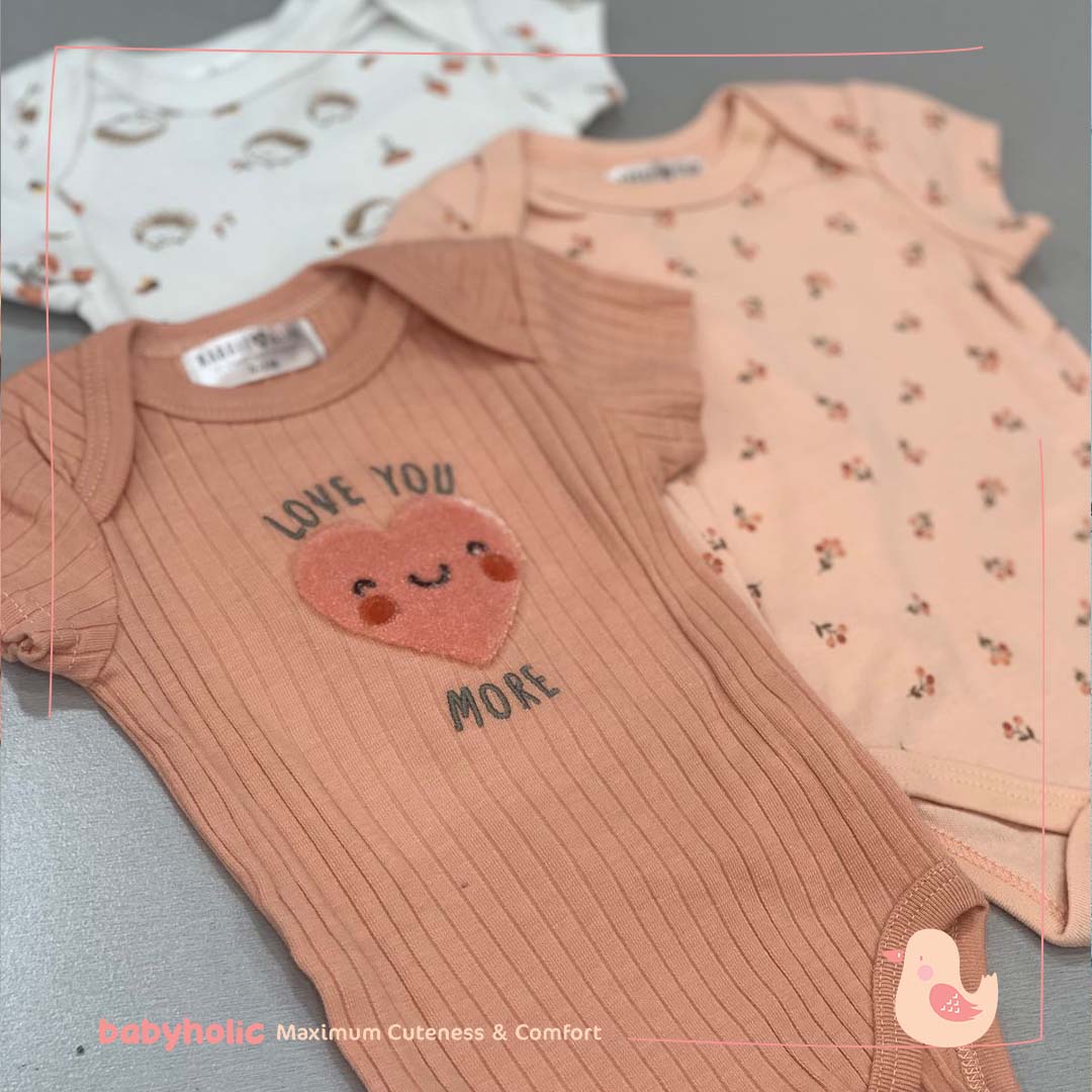 Bodysuit Short Sleeves 3 PCS