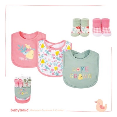 Baby Bibs & Socks Set