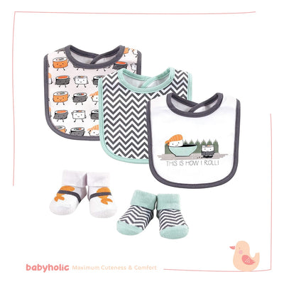 Baby Bibs & Socks Set
