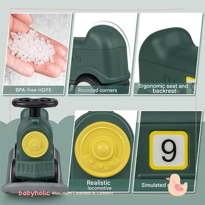 Rocking Horse & Sliding Car 3-in-1