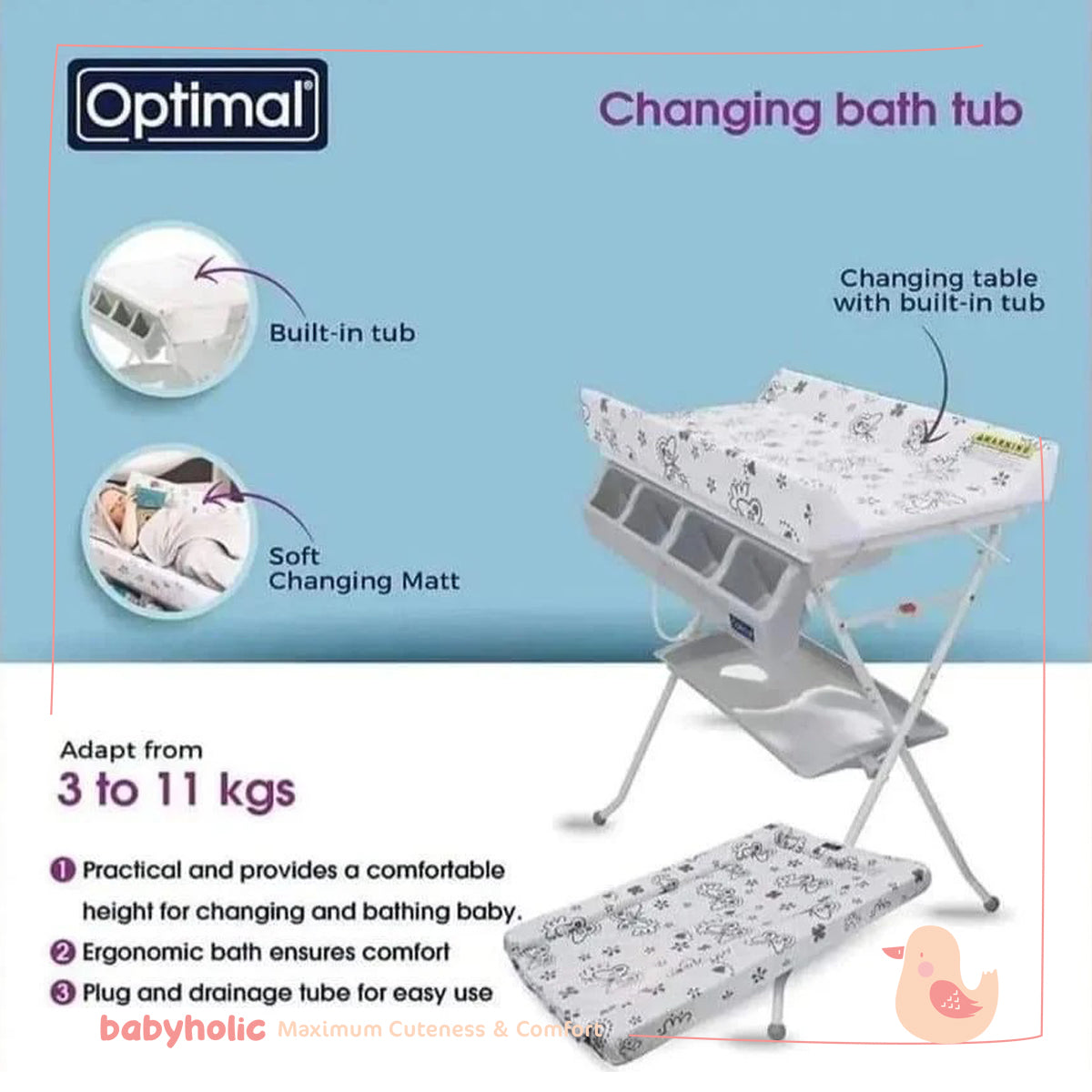Optimal – Baby Bath & Changing Table