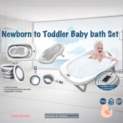Baby Foldable Bathtub set
