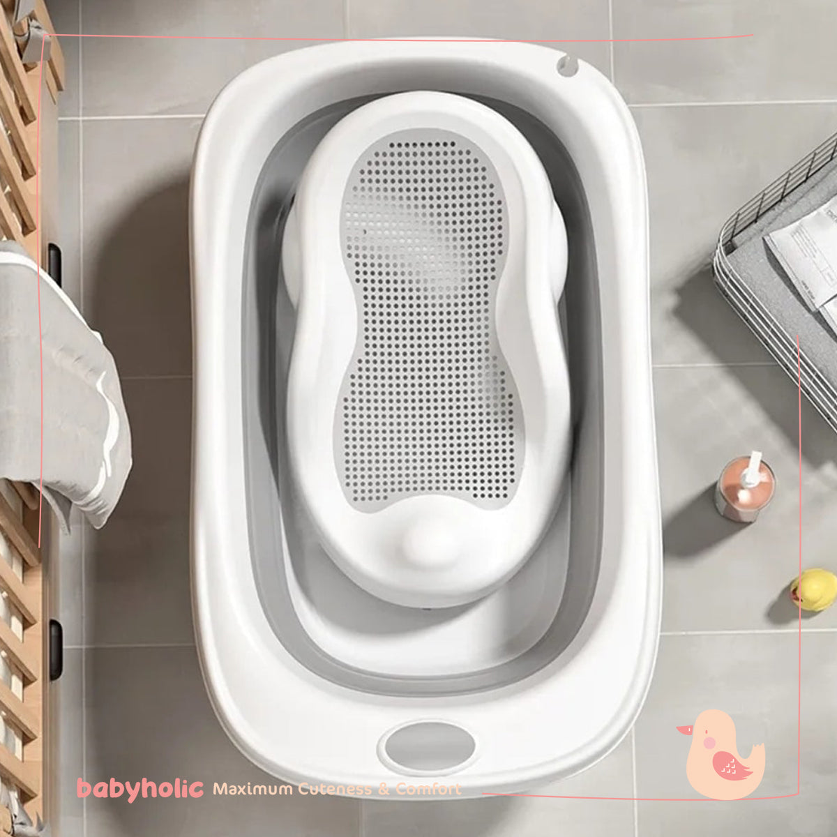 Baby Foldable Bathtub set