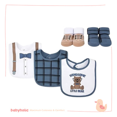 Baby Bibs & Socks Set