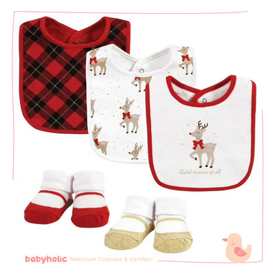 Baby Bibs & Socks Set
