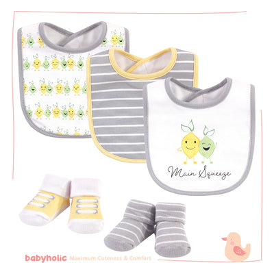 Baby Bibs & Socks Set