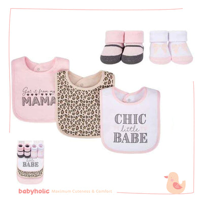 Baby Bibs & Socks Set