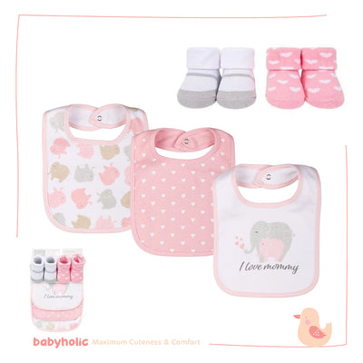 Baby Bibs & Socks Set