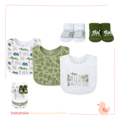 Baby Bibs & Socks Set