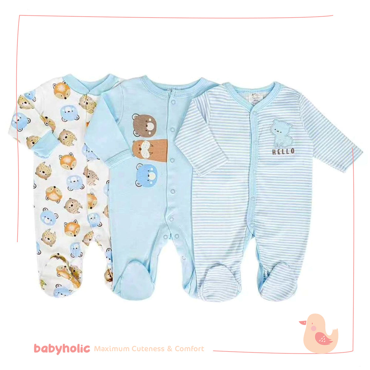Cotton Overall Set of 3 PCS
