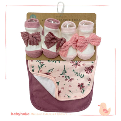 Baby Bibs & Socks Set