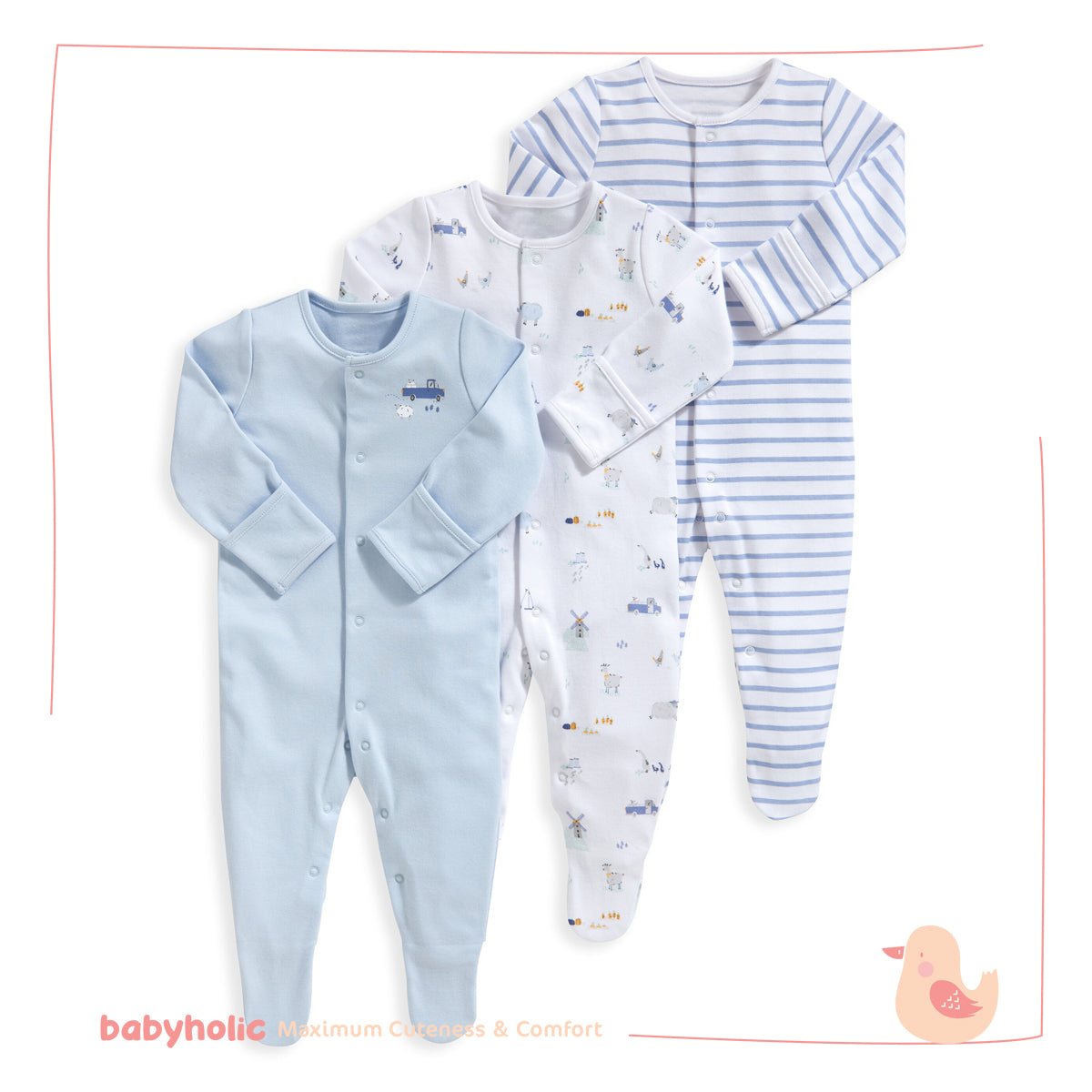 Cotton Overall Set of 3 PCS