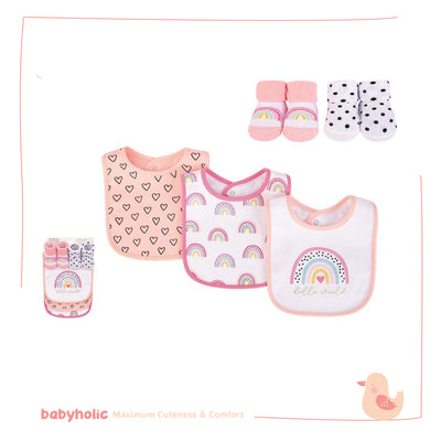 Baby Bibs & Socks Set