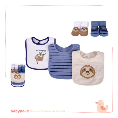 Baby Bibs & Socks Set