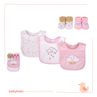 Baby Bibs & Socks Set