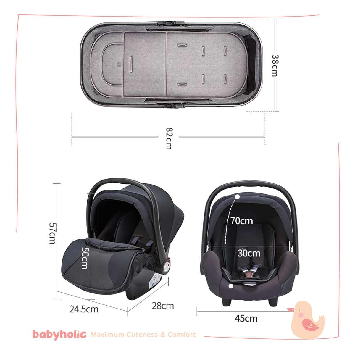 Baby Stroller 3 in 1