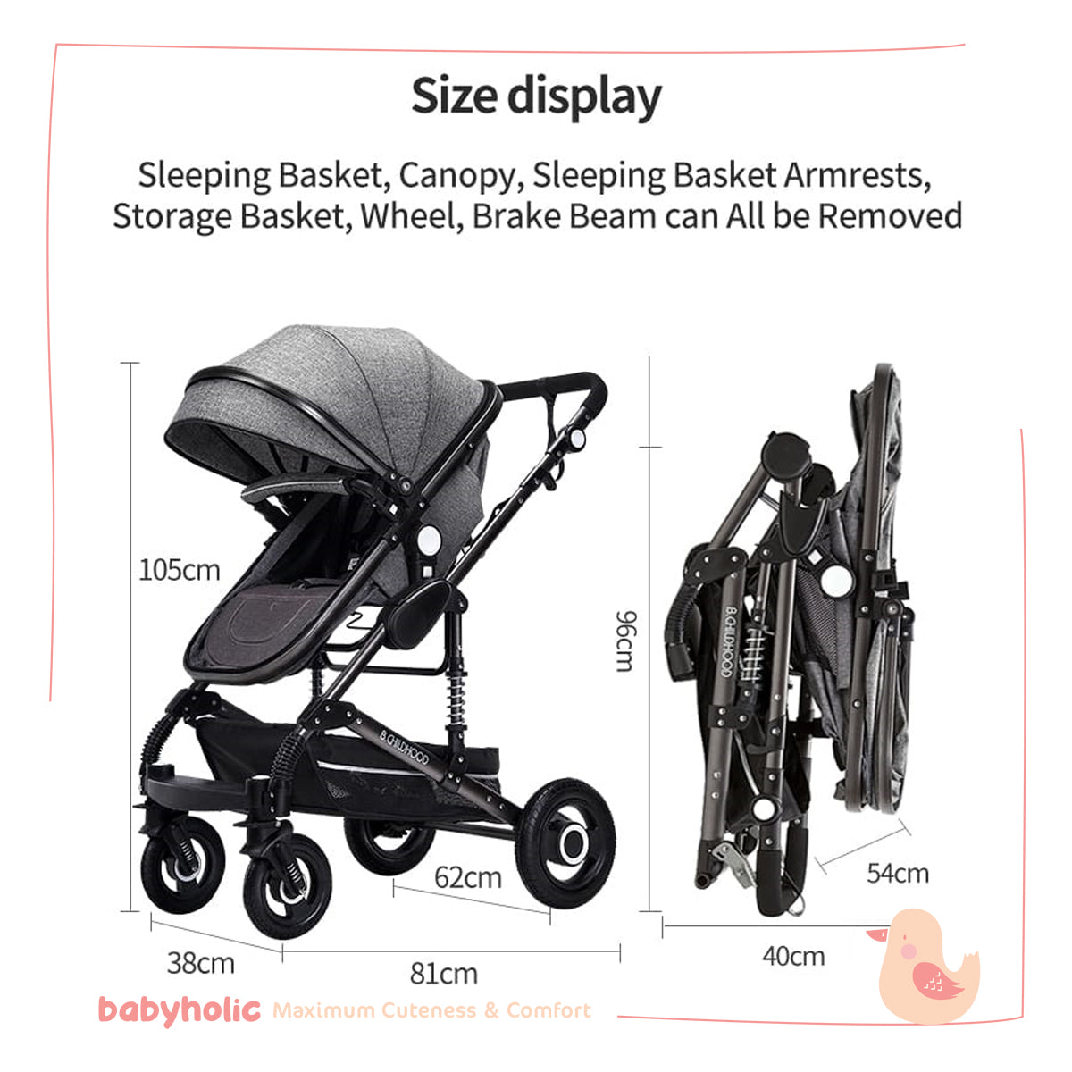 Baby Stroller 3 in 1