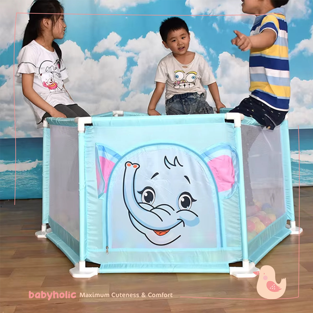 Fence for children with balls