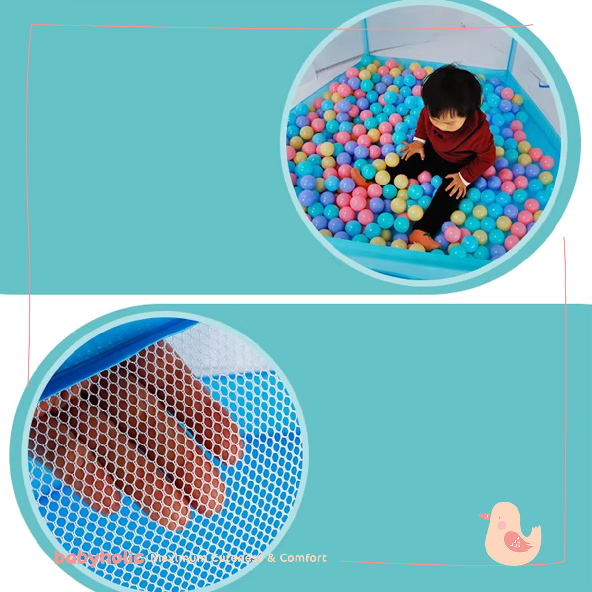 Fence for children with balls