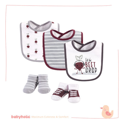 Baby Bibs & Socks Set