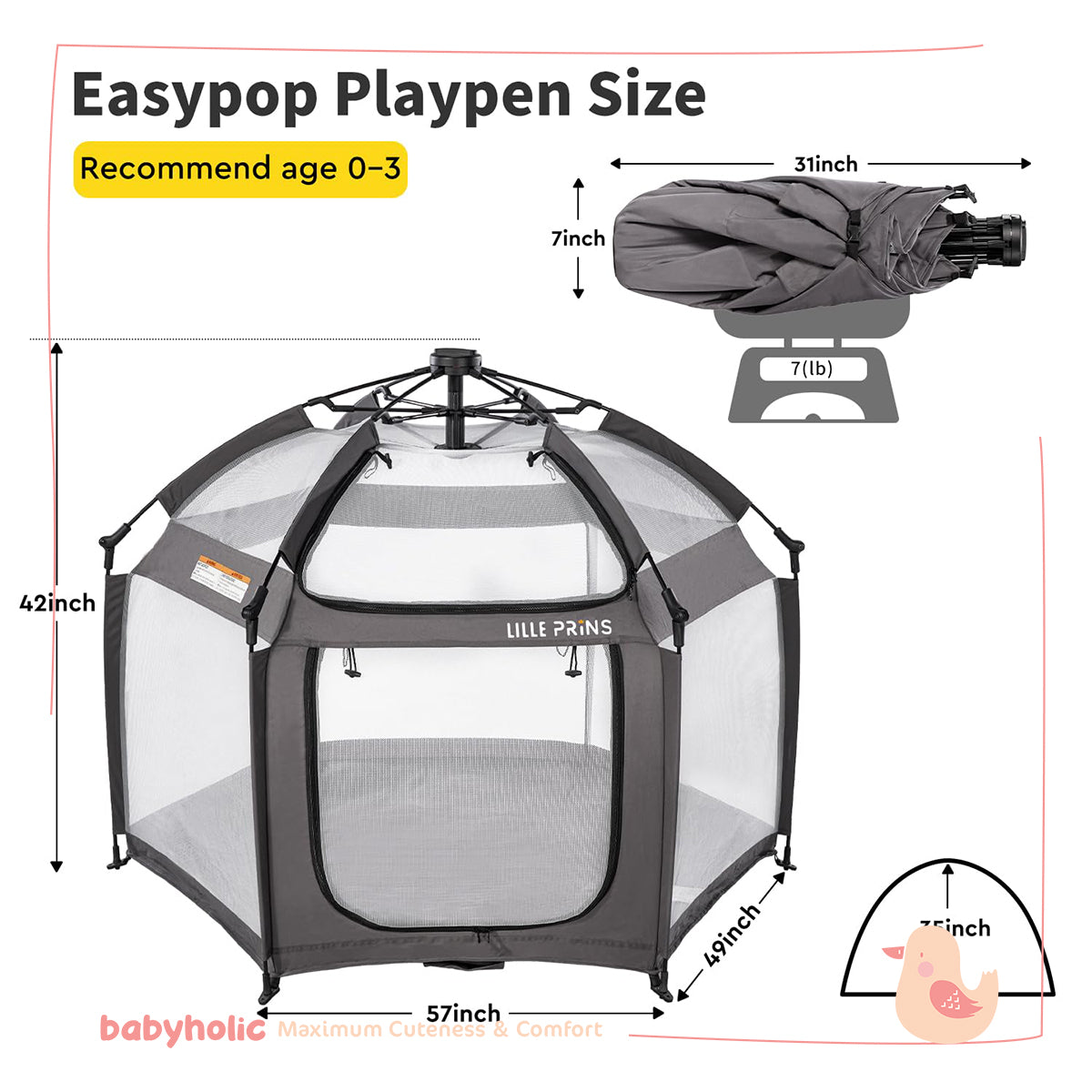 Playpen for children with balls