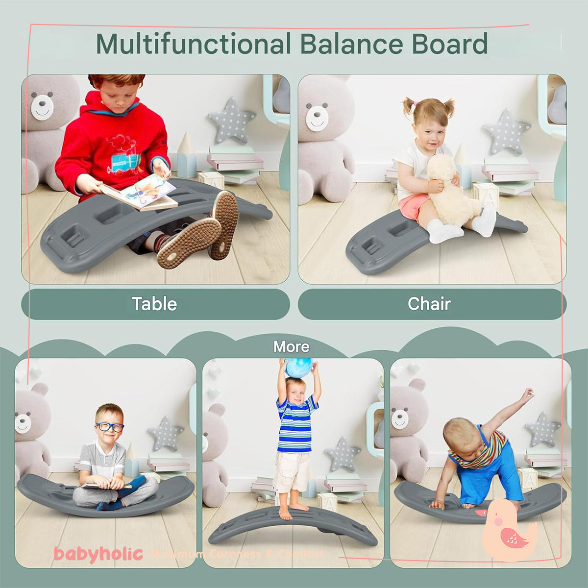 Rocking Horse & Sliding Car 3-in-1