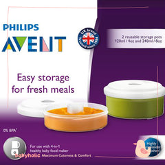 Avent Fresh Food Storage Pots (2 Pack)