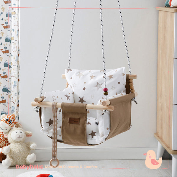 Indoor Wooden Children's Hanging Swing