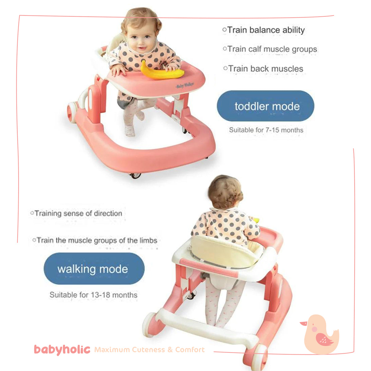 Baby walker 4in1