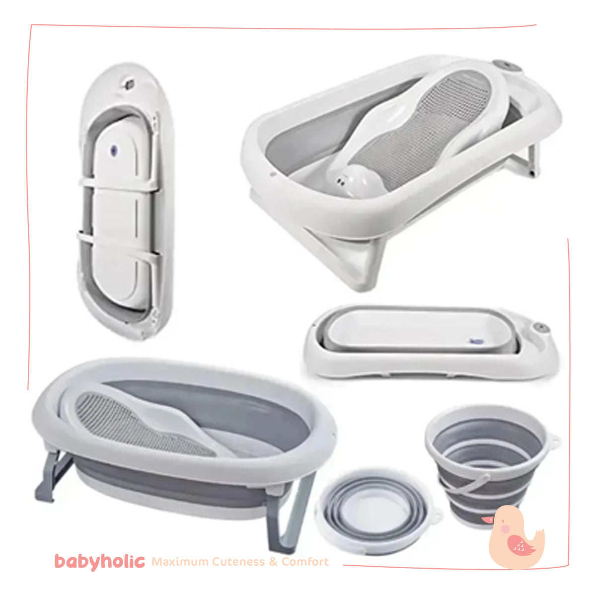 Baby Foldable Bathtub set