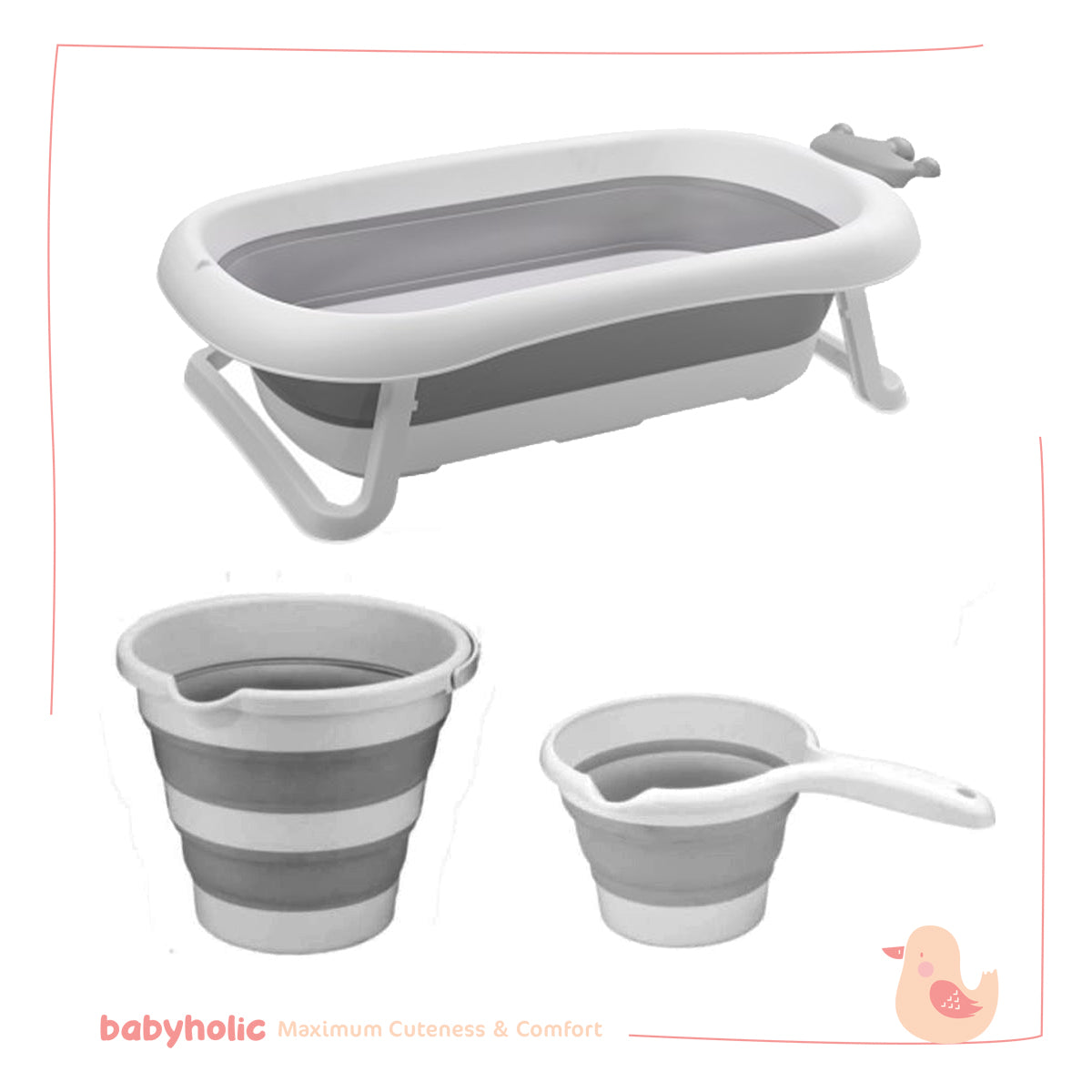 Baby Foldable Bathtub set