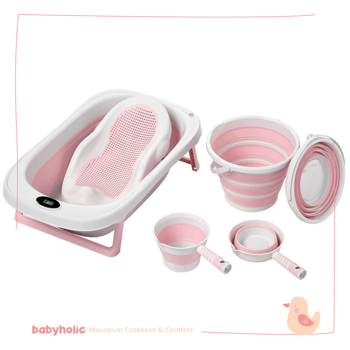 Baby Foldable Bathtub set