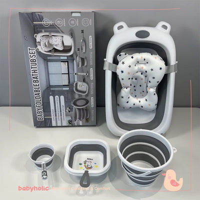 Baby Foldable Bathtub set