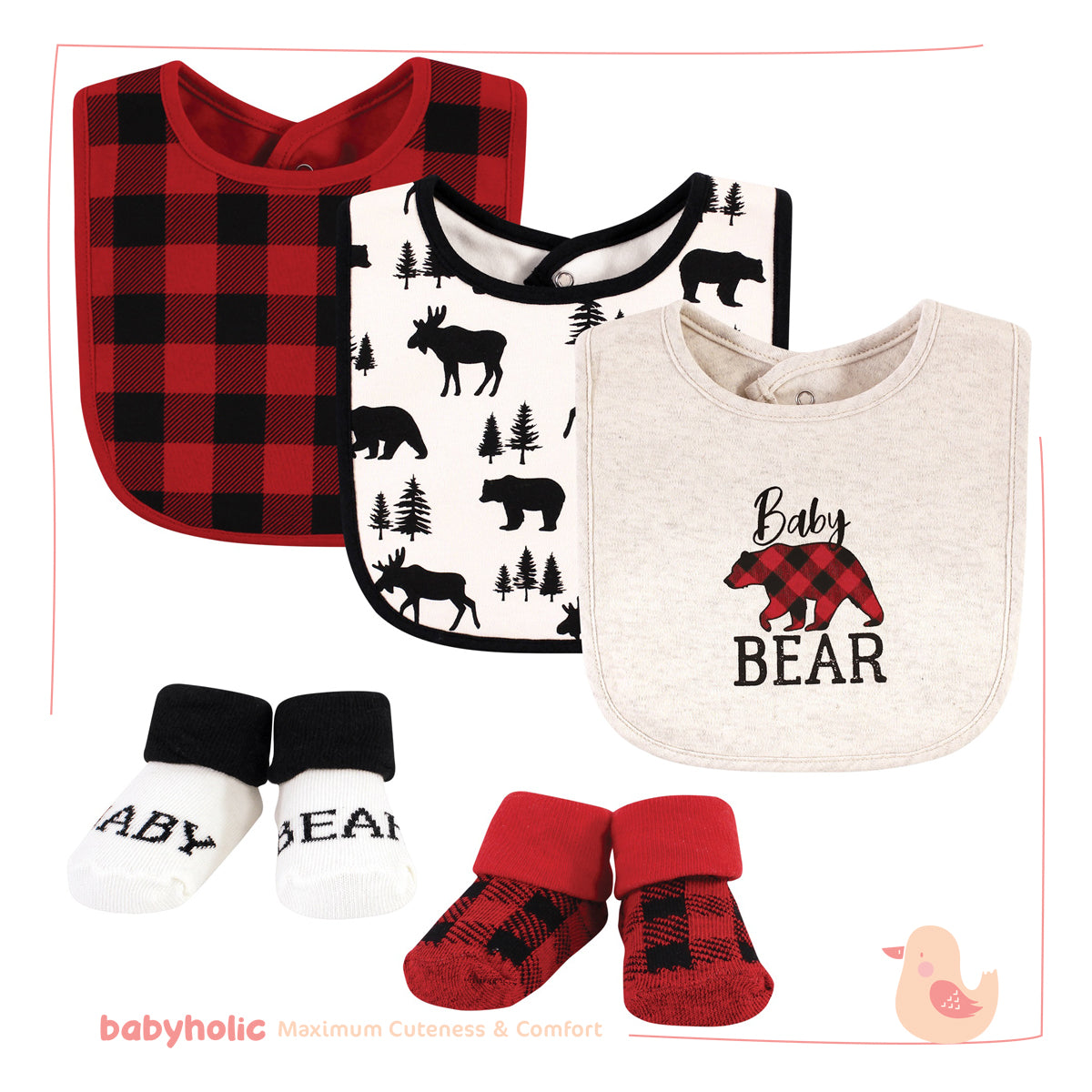 Baby Bibs & Socks Set