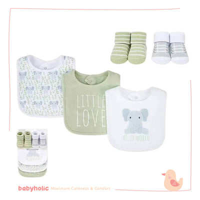 Baby Bibs & Socks Set