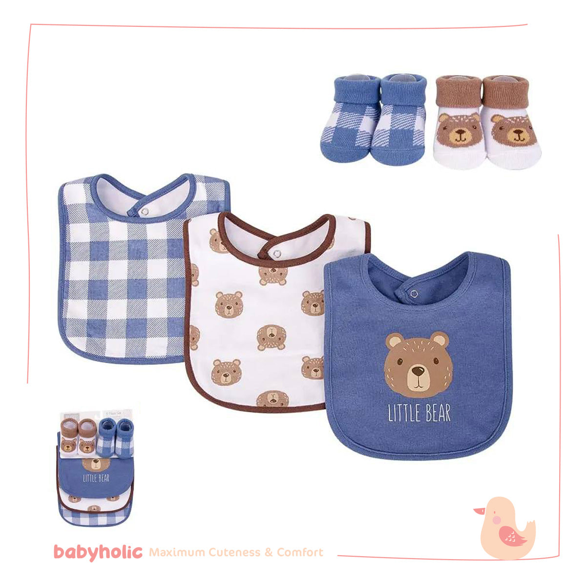 Baby Bibs & Socks Set