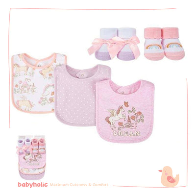 Baby Bibs & Socks Set