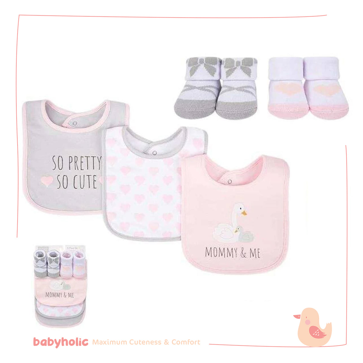 Baby Bibs & Socks Set