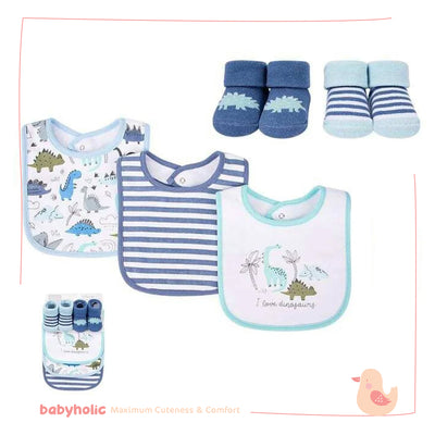 Baby Bibs & Socks Set