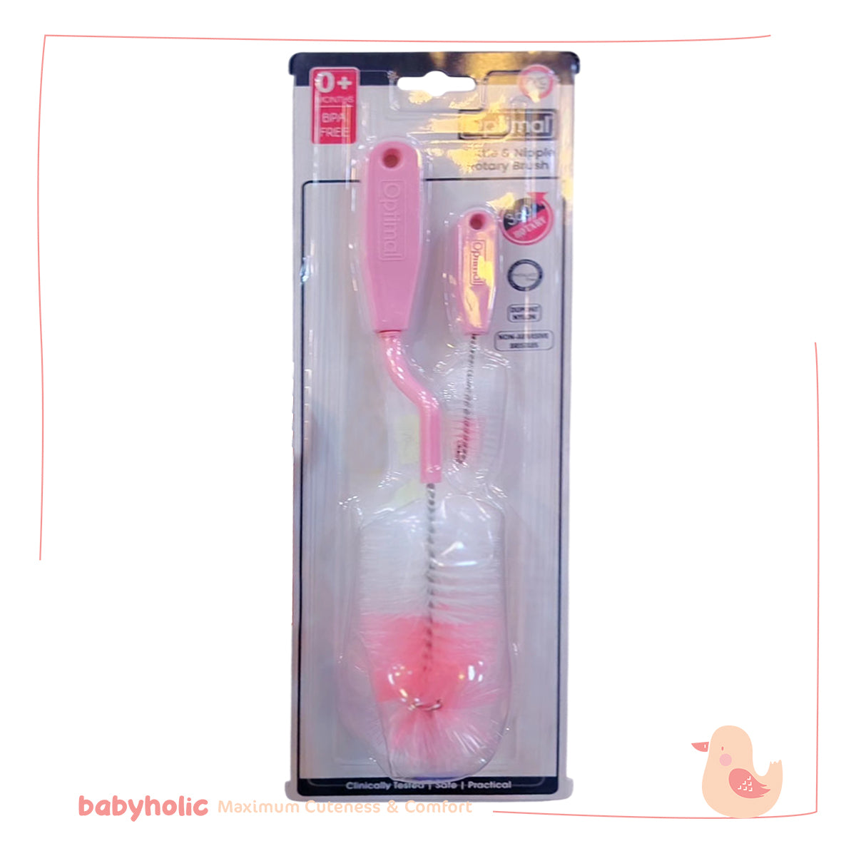 Optimal - Rotary Bottle And Nipple Brush Set