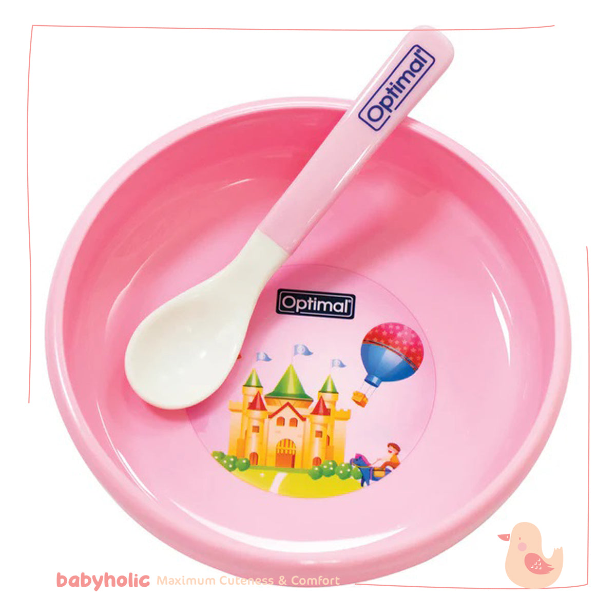 Optimal - Non-Slip Feeding Dish With Spoon