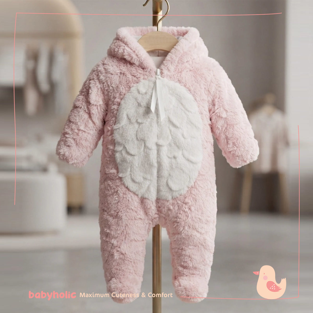 Hooded fur Overall