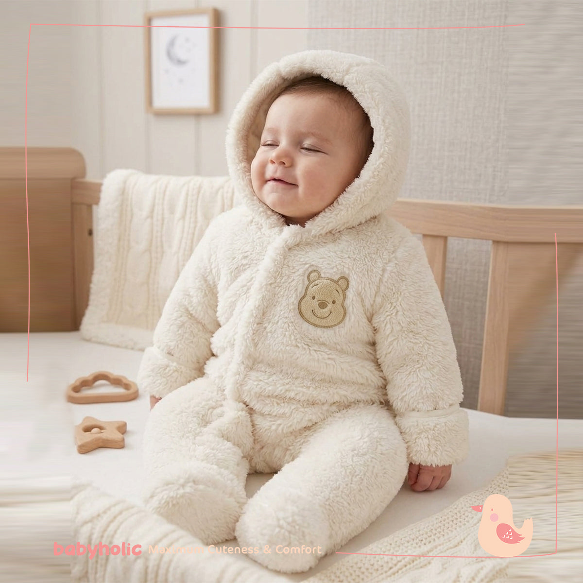 Hooded fur Overall