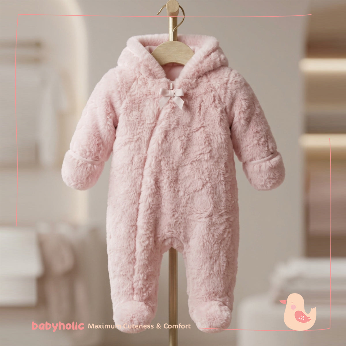 Hooded fur Overall