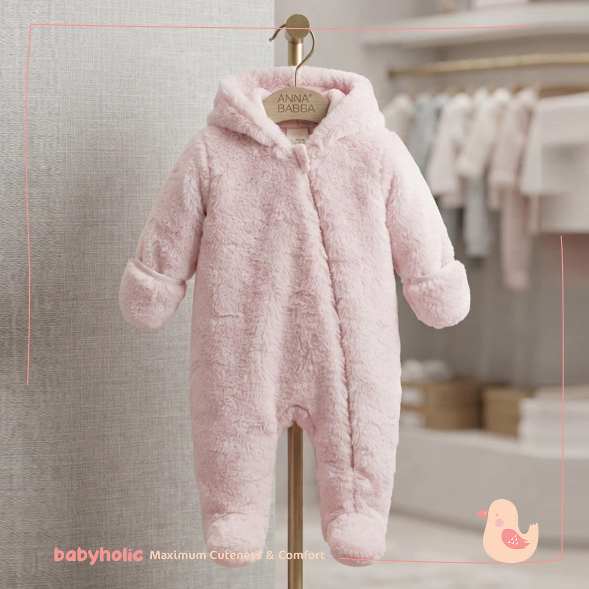 Hooded fur Overall