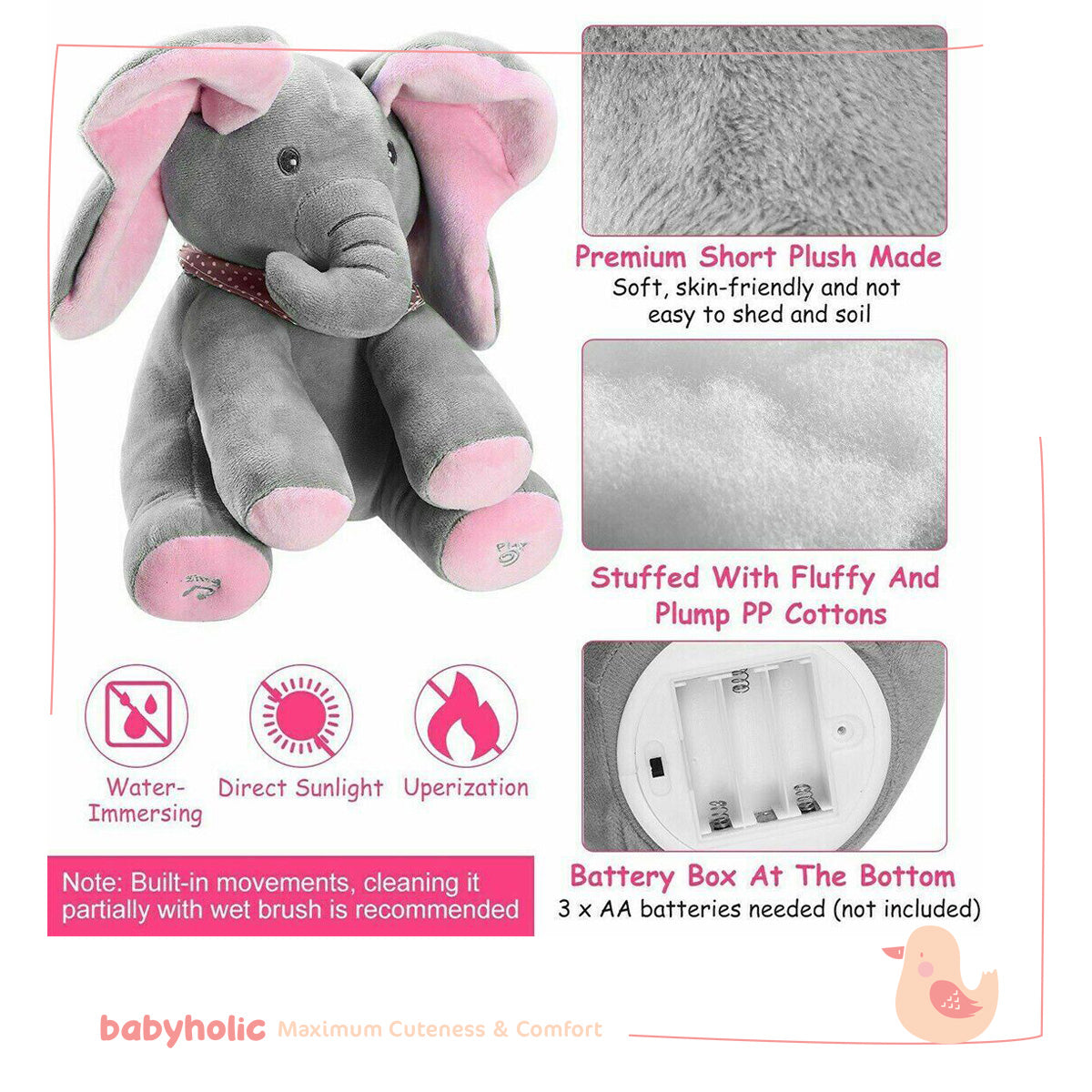 Peek-a-boo Elephant Plush
