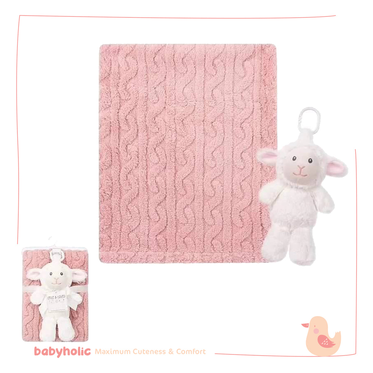 Baby Sherpa Blanket with Toy