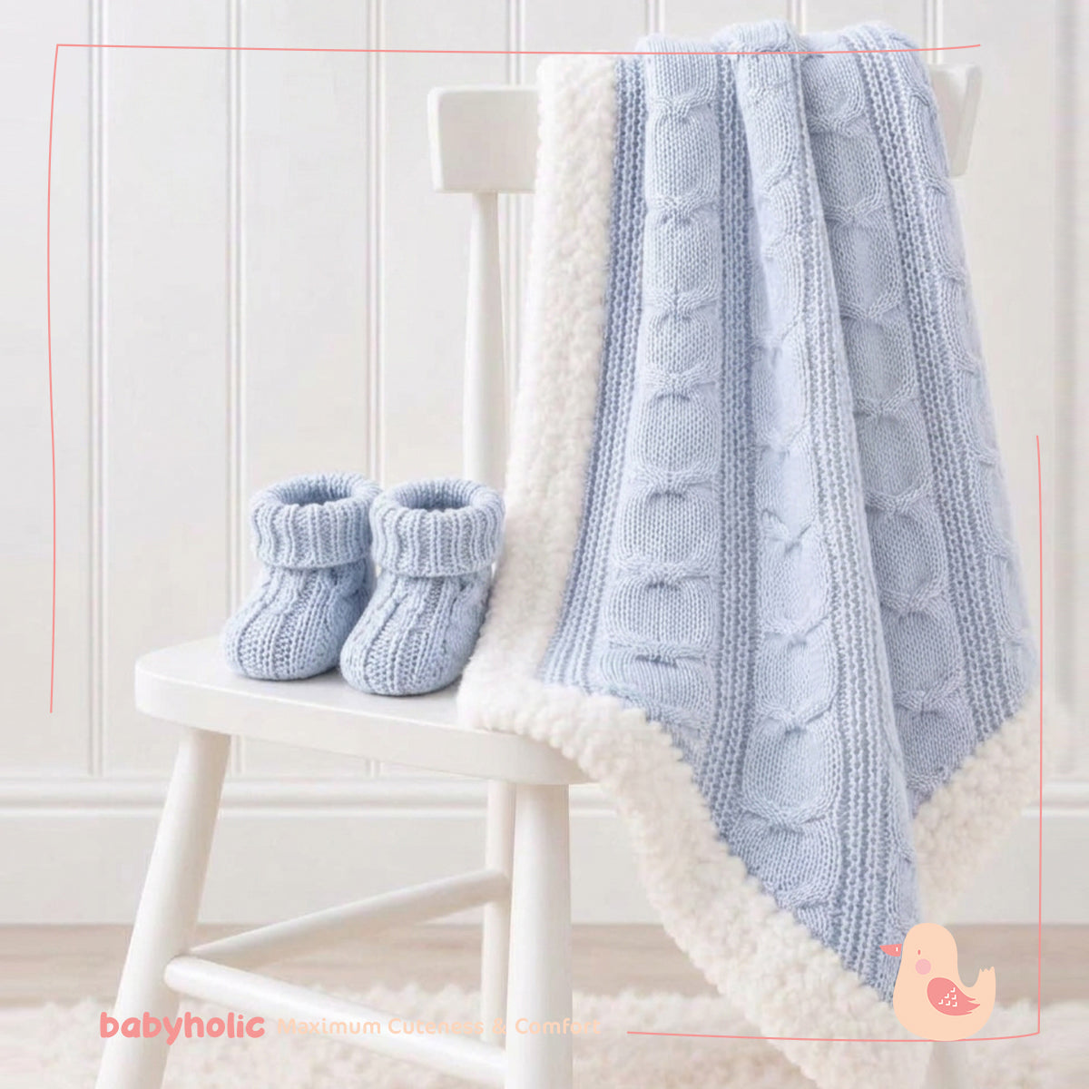 Wool & Fur Blanket with Socks