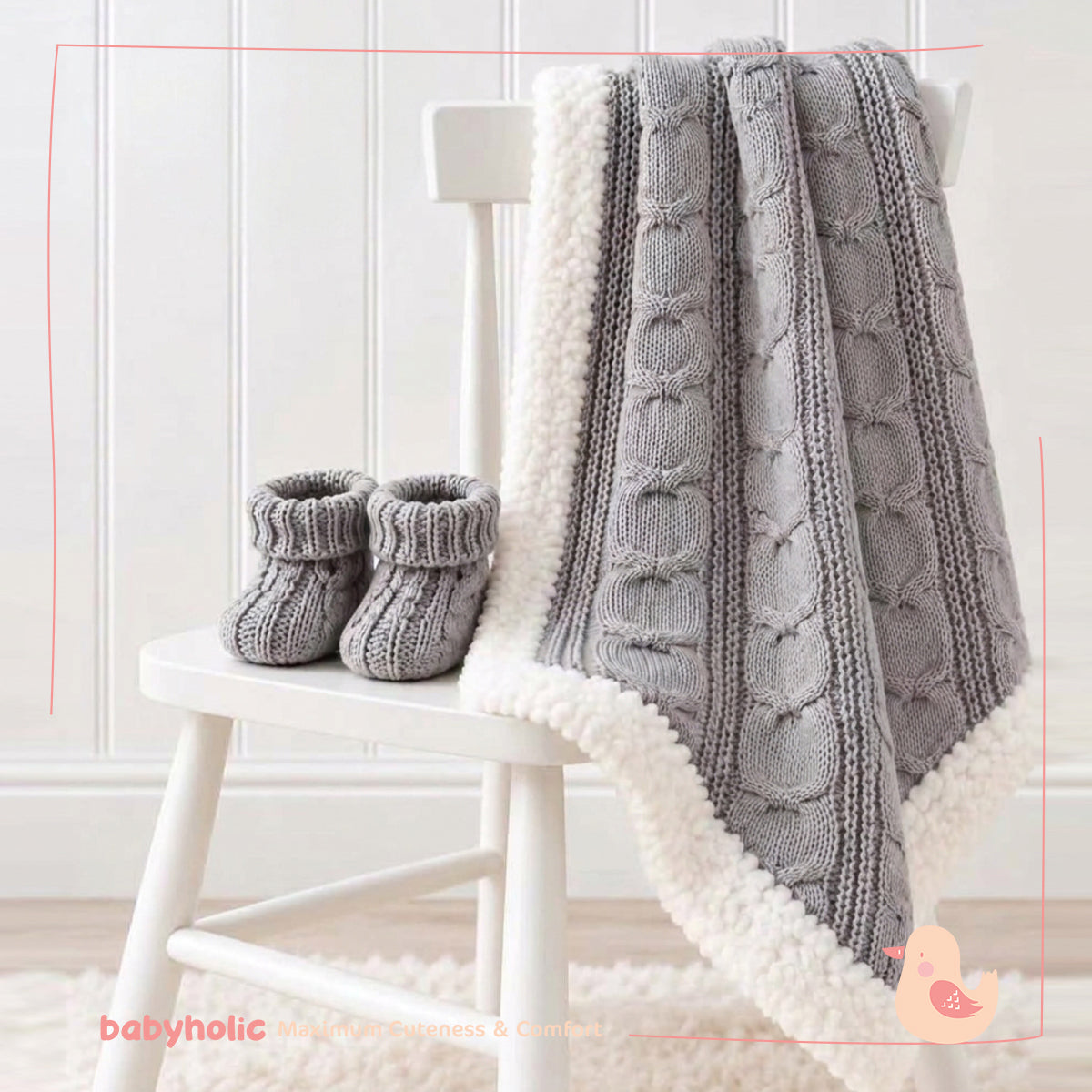 Wool & Fur Blanket with Socks