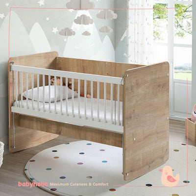 Wooden Rocking Mother Side Cradle With Levels